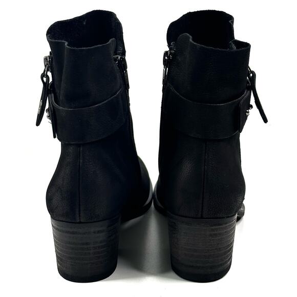 Paul Green Dallas Black Nubuck Bootie Distressed US8/UK5.5 Dual Zipper New $450 - Picture 5 of 14